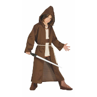 Ruimte meester carnaval / halloween mantel met capuchon   bruin   voor kinderen