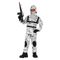 Soldaat Carnaval verkleedkleding setje   Soldaat special Forces   winter   jongen/meisje   leger