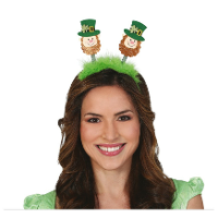St. Patricks day verkleed diadeem/haarband   groen   voor volwassenen
