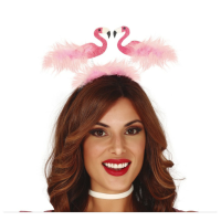 Toppers in concert   Verkleed haarband flamingo   tropical/Hawaii party   Carnaval diadeem