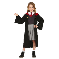 Fiestas Guirca Tovenaar student kostuum   voor meisjes   Halloween tovenaarsleerling outfit