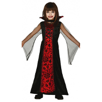 Vampieren jurk voor meisjes   zwart/rood   Halloween   verkleedkleding
