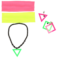Verkleed accessoire set   Foute Party 80s/90s   5 delig   thema feestje   volwassene
