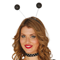 Verkleed diadeem discoballen/Aliens sprieten   zwart   meisjes/dames   Carnaval