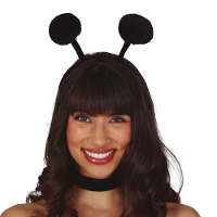Verkleed diadeem lieveheersbeestje/insect sprieten   zwart   meisjes/dames   Carnaval