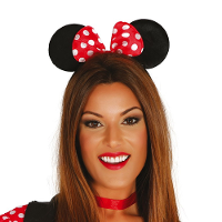 Verkleed diadeem muis/muizen oren/oortjes met strik   meisjes/dames   Carnaval
