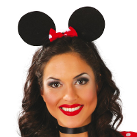 Verkleed diadeem muis/muizen oren/oortjes met strikje   meisjes/dames   Carnaval