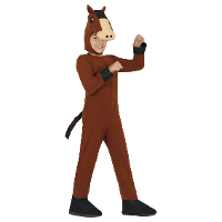 Verkleed dierenpak paard/pony   bruin   2 delig   Carnaval kostuum   voor kinderen