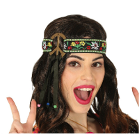 Verkleed haarband peace teken   groen   meisjes/dames   Hippie/flower Power