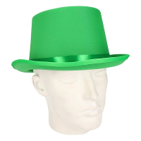 Verkleed hoge hoed   groen   voor volwassenen   carnaval kleuren thema accessoires