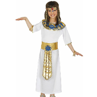 Fiestas Guirca Verkleed kostuum   Egyptische prinses   kinderen   wit/goud   3 delig   Carnaval