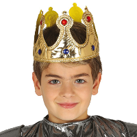 Verkleed kroon voor kinderen   goud   stof   koning   prins   koningsdag/carnaval
