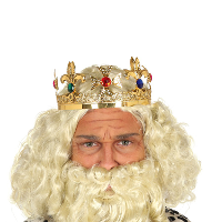 Verkleed kroon voor volwassenen   goud   metaal   koning   koningsdag/carnaval
