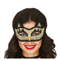 Verkleed oogmasker kat/poes Venitiaans   goud   volwassenen   Carnaval/gemaskerd bal