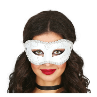 Verkleed oogmasker Venitiaans   wit   volwassenen   Carnaval/gemaskerd bal