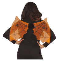 Verkleed vleugels vleermuis   oranje   60 x 35 cm   voor volwassenen   Halloween accessoires