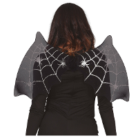 Fiestas Guirca Verkleed vleugels vleermuis   zwart   60 x 35 cm   volwassenen   Halloween accessoire