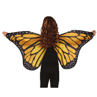 Verkleed vleugels vlinder   geel/zwart   voor kinderen   Carnavalskleding/accessoires