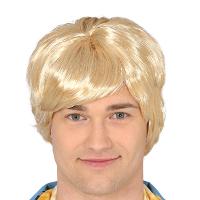 Verkleedpruik voor heren   blond   ken   kakker   surfer   feestpruik   foute feest pruik