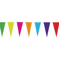 Fiestas Guirca vlaggenlijnen   multi kleuren   van papier   10 mtr   versiering