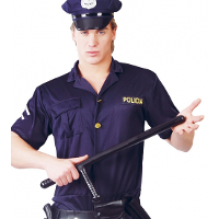 Wapenstok politie verkleed speelgoed   zwart   60 cm   carnaval   agenten accessoires