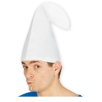 Witte kaboutermuts/dwergenmuts   volwassenen   puntmuts   verkleedkleding voor volwassenen