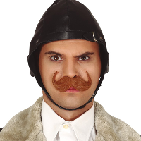 Zelfklevende plaksnor Engelsman   carnaval/verkleed accessoires   bruin