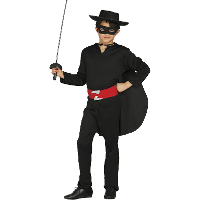 Zorro verkleed kostuum   6 delig   voor kinderen   zwarte bandiet