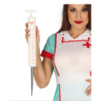 Zuster/dokter Injectie spuit XL   carnaval verkleed accessoire   52 cm
