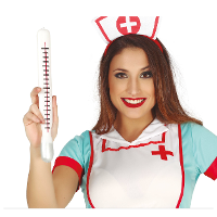 Zuster/Dokter Thermometer XL   carnaval verkleed accessoire   34 cm