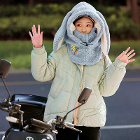 Fiets Caps Maskers Konijnenoren Helm Winter Warm Ski Bedekking Comfortabel Zachte Fleece Ski Hoofdwarmer Cartoon Schatti