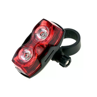 Fiets super helder achterlicht met dubbele lamp 2 LED 400LM 3 standen fiets veiligheidswaarschuwingslicht IPX4 grote bre