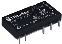 Finder 34.51.7.024.0019 Printrelais 24 V/DC 6 A 1x wisselcontact 1 stuk(s)