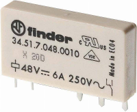 Finder 34.51.7.024.5010 Printrelais 24 V/DC 6 A 1x wisselcontact 1 stuk(s)