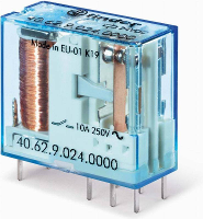 Finder 40.62.9.024.0000 Printrelais 24 V/DC 10 A 2x wisselcontact 1 stuk(s)