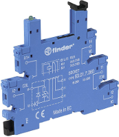 Finder 93.01.3.240 Relaissocket Met houderbeugel, Met LED, Met EMC ontstoringsschakeling Geschikt voor serie: Finder serie 34 (l x b x h) 88 x 6.2 X 76 mm 1