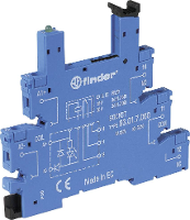 Finder 93.01.7.024 Relaissocket Met houderbeugel, Met LED, Met EMC ontstoringsschakeling Geschikt voor serie: Finder serie 34 Finder 34.51.7.024.0010, Finder