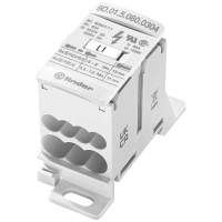 Finder 9D.01.5.080.0304 Verdeler Wit 7 polig 6 mm² 80 A 1000 V/AC, 1500 V/DC Geleidertype = L, N, PE