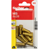 Fischer 532738 MS 8 x 28 K NV Messingplug 28 mm 1 set(s)