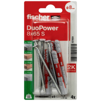 Fischer 537664 DuoPower 8 x 65 S K NV Pluggenset 65 mm 8 mm 1 set(s)