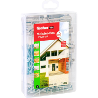 Fischer 577863 Meister Box Universal + S Assortimentsdoos pluggen 35 mm, 50 mm 150 onderdelen