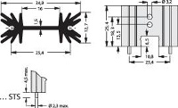 Fischer Elektronik 10018982 SK 104 25,4 STS Profielkoellichaam 14 K/W (l x b x h) 34.9 X 25.4 X 12.7 Mm TO 220, SOT 32