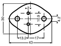 Fischer Elektronik GS 3 Mica schijf (l x b) 43 mm x 30 mm Geschikt voor TO 3 1 stuk(s)