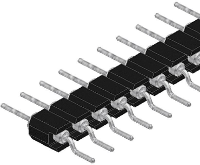 Fischer Elektronik Male header (precisie) Aantal rijen: 1 Aantal polen per rij: 20 MK 27 SMD/ 20/G 1 stuk(s)