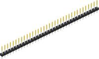 Fischer Elektronik Male header (standaard) Aantal rijen: 1 SLLP111235S 10 stuk(s)