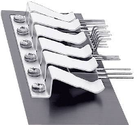 Fischer Elektronik Transistorborgveer, 10 voudig Geschikt voor: TO 218, TO 220, TO 247, TO 264, SOT 32 Koellichaam kenmerken met gat (l x b x h) 172.5 X 10.4 X