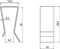 Fischer Elektronik Transistorklem Geschikt voor: TO 220 (l x b x h) 26.5 X 10 x 13.2 Mm