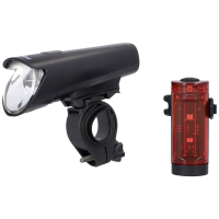 FISCHER FAHRRAD 45 LUX, small box Fietsverlichtingsset LED Zwart