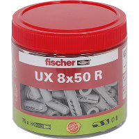Universeelplug UX 8 x 50 R met rand, bus