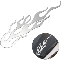 Flames Stickers 3d Decals Metal Motorcycle Car Decoration